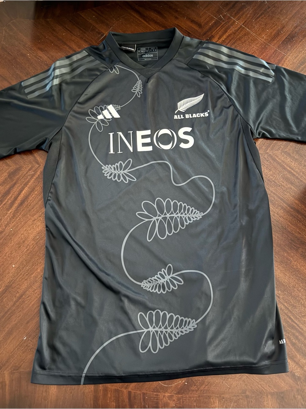 adidas Black All Blacks Rugby Top - Medium